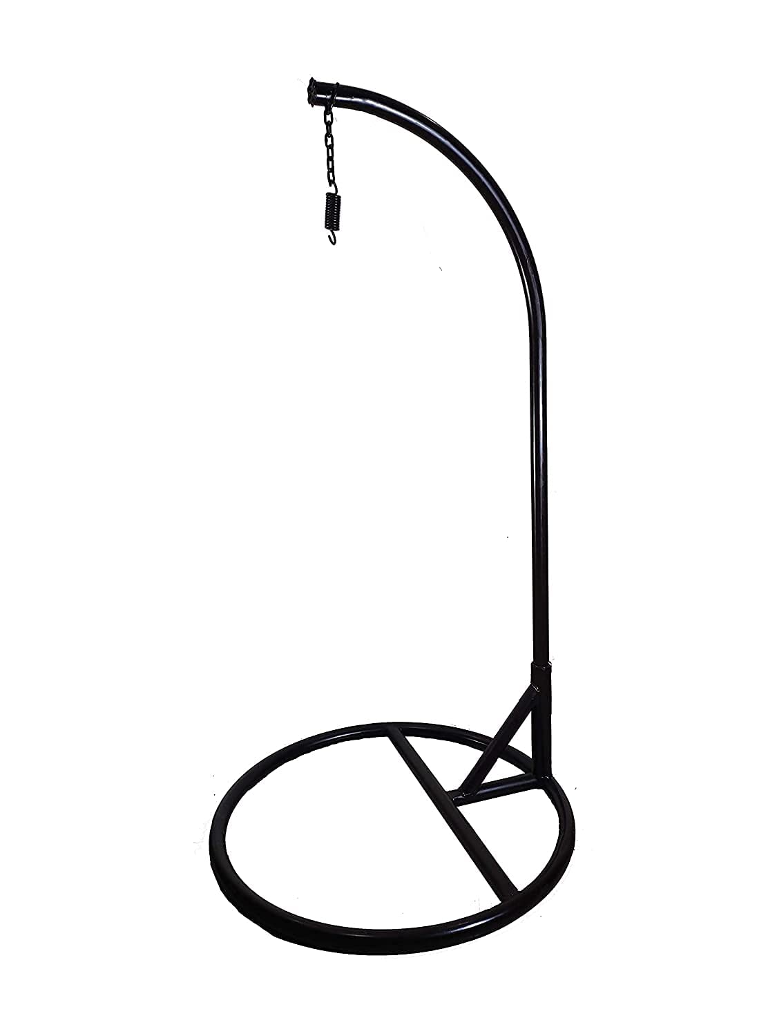 Rattan Knots Craft India Single Seater Swing Chair With Stand &amp; Cushion Outdoor Indoor Balcony Garden Patio,Powder Coated Frame,Uv Protected Wicker,Premium Cushion Af_In_038 - View 4